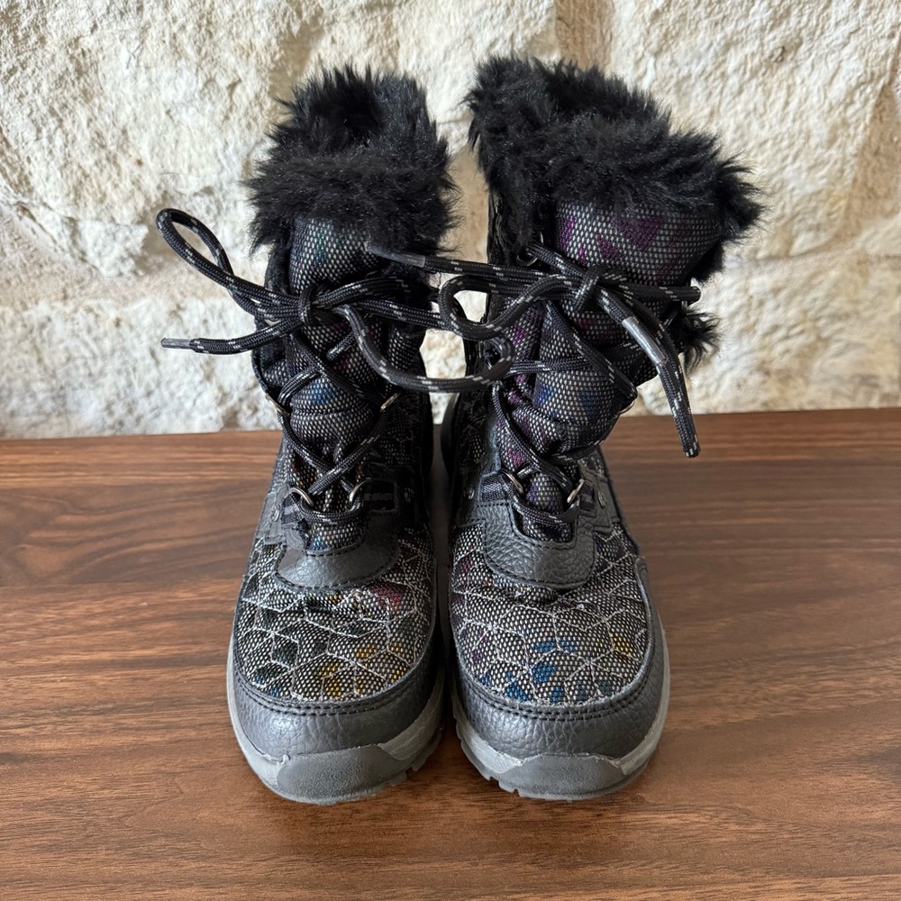 Bearpaw Black Marina Youth Boots, Size 1 (Little Girls)